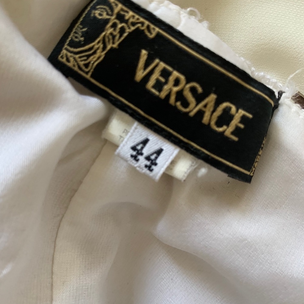 VERSACE White Buckle Dress Size 8 US